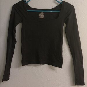 011. Intimately free people Black Long Sleeve Top XS/s